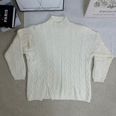 Lazy Style Cable Knit Pullover Sweater