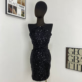 Backless Sequined Dress