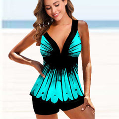 Sexy Two Piece Swimwear Women 2022 New Monokini Bathing Suit Bodysuit Plus Size Swimsuit Beach Female Swimming Tankini Wear