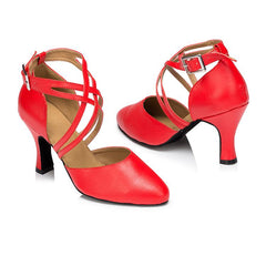 Women's Microfiber Leather 8.3cm Heels Ballroom Dance Shoes Modern Dance Shoes