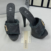 Low heel waterproof platform high heel shoes