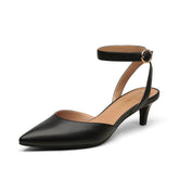 Ankle Strap Low Heel Pumps