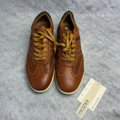 Leather English-style lace-up shoes