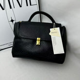 Large Black Leather Tote Bag