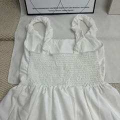 Fluffy and mini flower-patterned dress