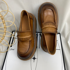 Hand-Scratched Slip-On Loafers