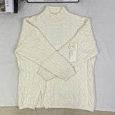 Plaid round-neck pullover sweater