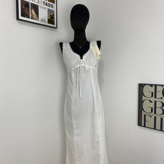 Lace-Trimmed Fishtail Dress