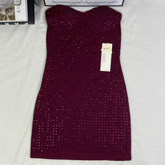 Stitched diamond fish-shaped sleeveless dress