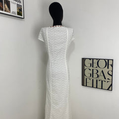 Cotton Embroidered Lace Dress