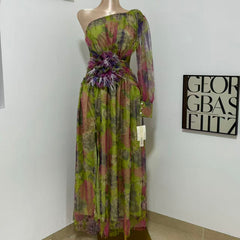 Party Mesh One-Shoulder Dress