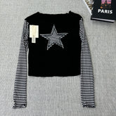 Star-shaped stripe patchwork