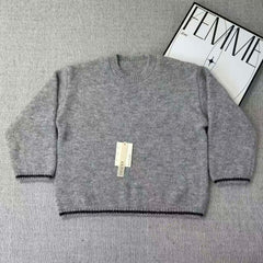Wool blend pullover knit sweater