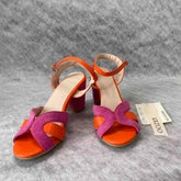 Big size fish-mouth color-matched slip-on shoes