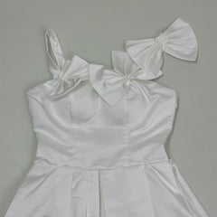 White French-style evening dress