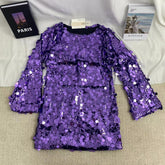 Short Dress With Large Sequins
