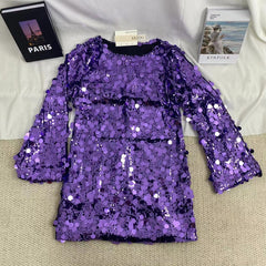 Short Dress With Large Sequins