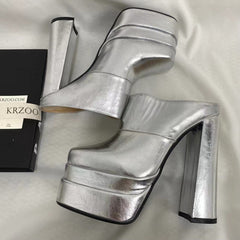 Ultra-High Heeled Platform Sandals