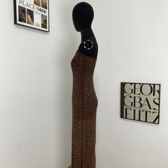 Diamond Strap Mermaid Maxi Dress