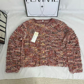 French-Style Round-Neck Long-Sleeve Cardigan