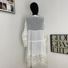 Sweet Lace Tassel Dress