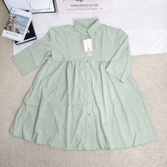 Slim-fit patchwork pleated dress