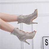 Women's Leatherette Customized Heel Dance Boots JazDance Boots
