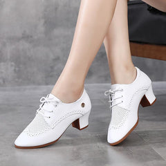Women's Real Leather 3.5cm/5cm Heels Ballroom Dance Shoes Teaching & Practice Shoes