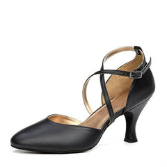Women's Real Leather Customized Heel Ballroom Dance Shoes Modern Dance Shoes