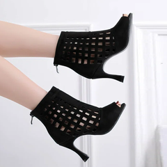 Women's Leatherette Customized Heel Rubber Sole Heels Dance Boots JazDancing Shoes