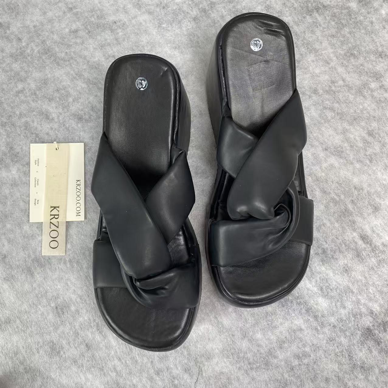 Outerwear with thick soles and high heels