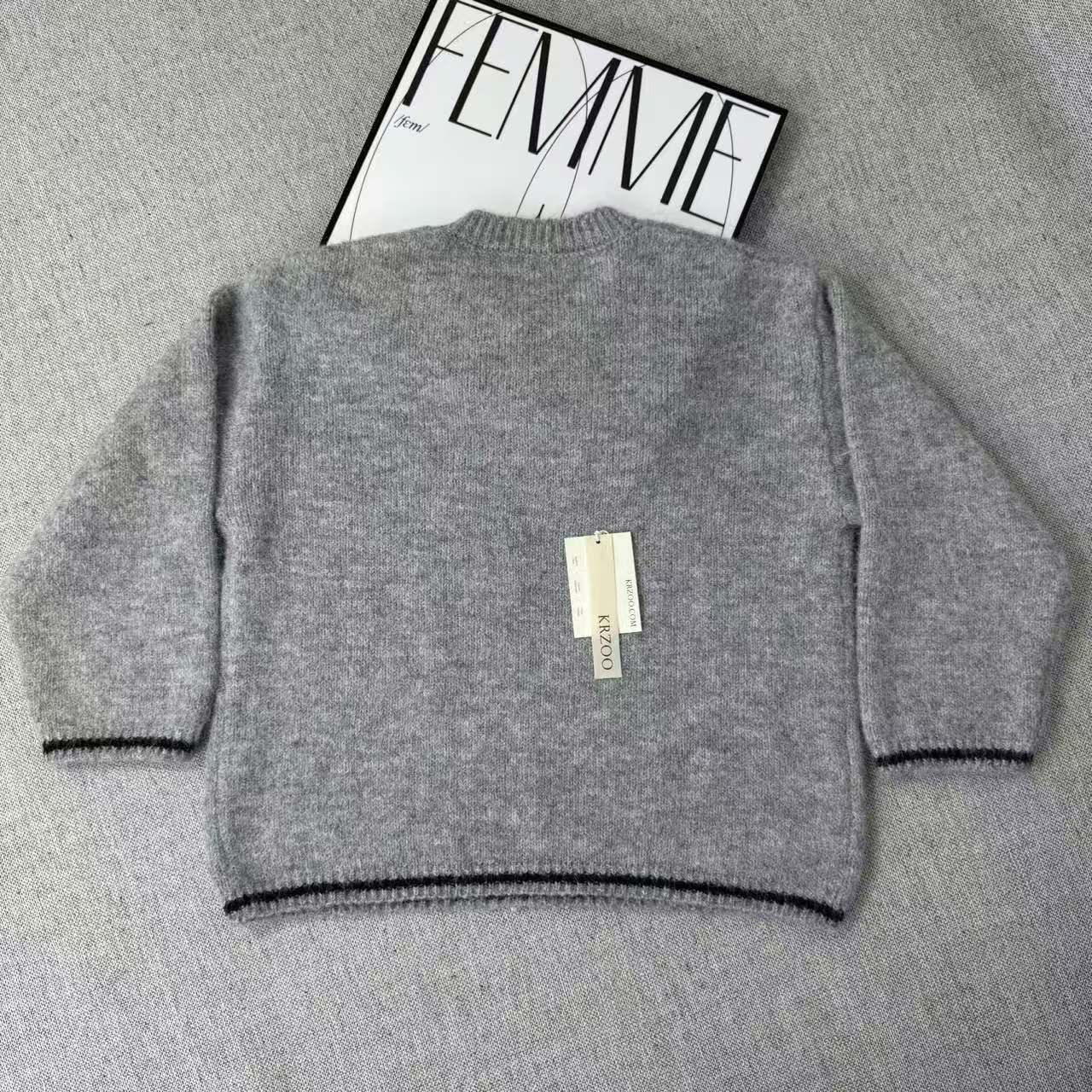 Wool blend pullover knit sweater