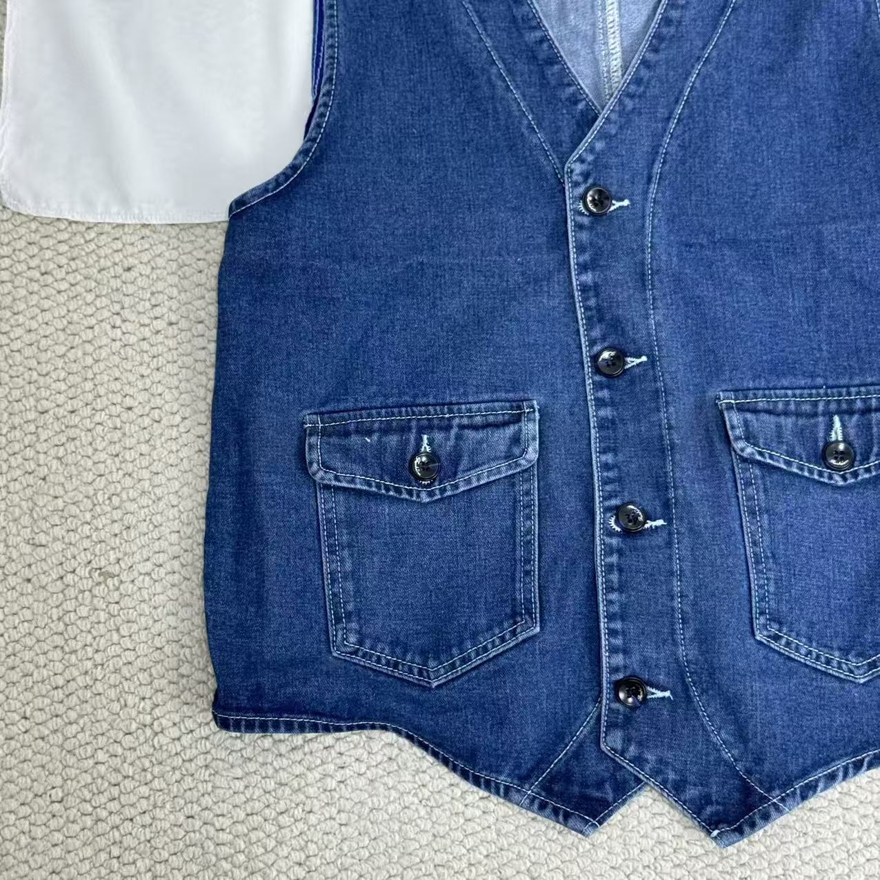 Cowboy vest, workwear, casual wide coat