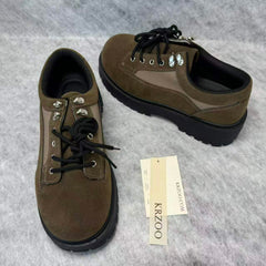 High-top low-cut thick-soled casual leather shoes