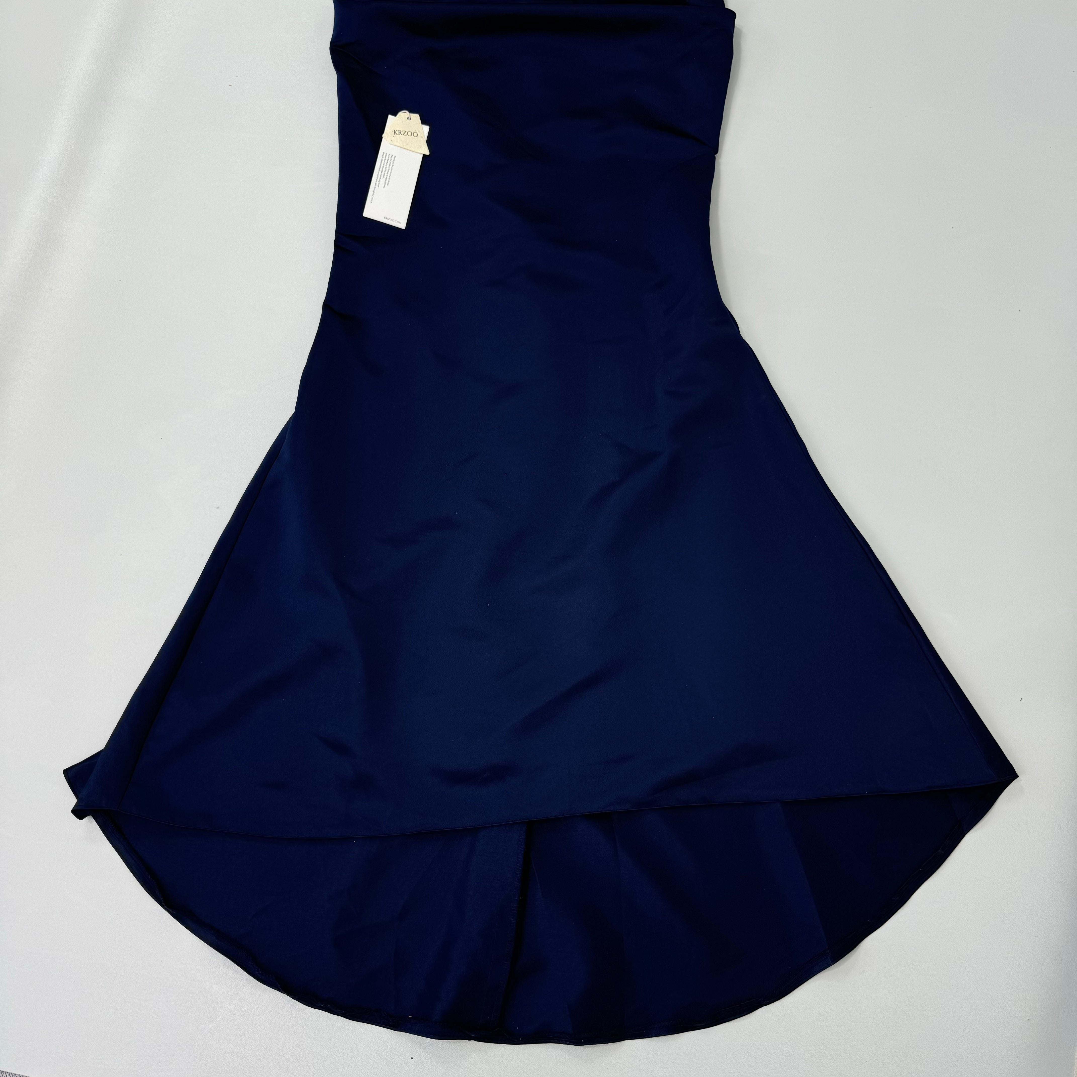 Blue evening dress with a mermaid tail skirt