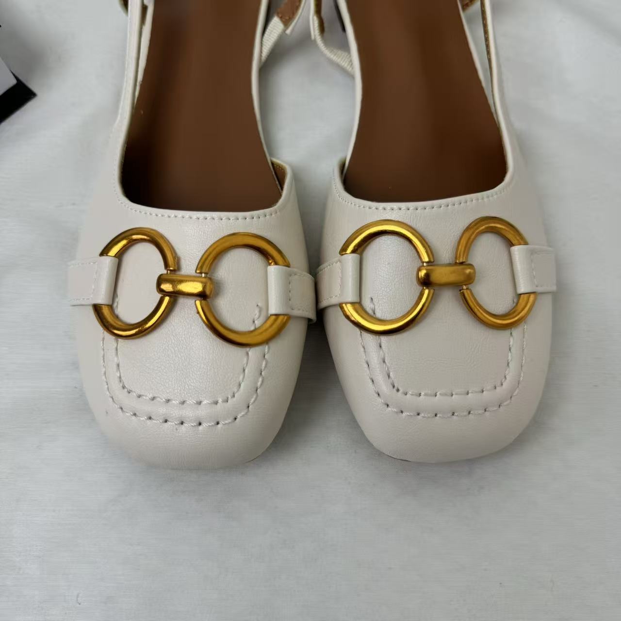 Metal horse bit buckle platform heels