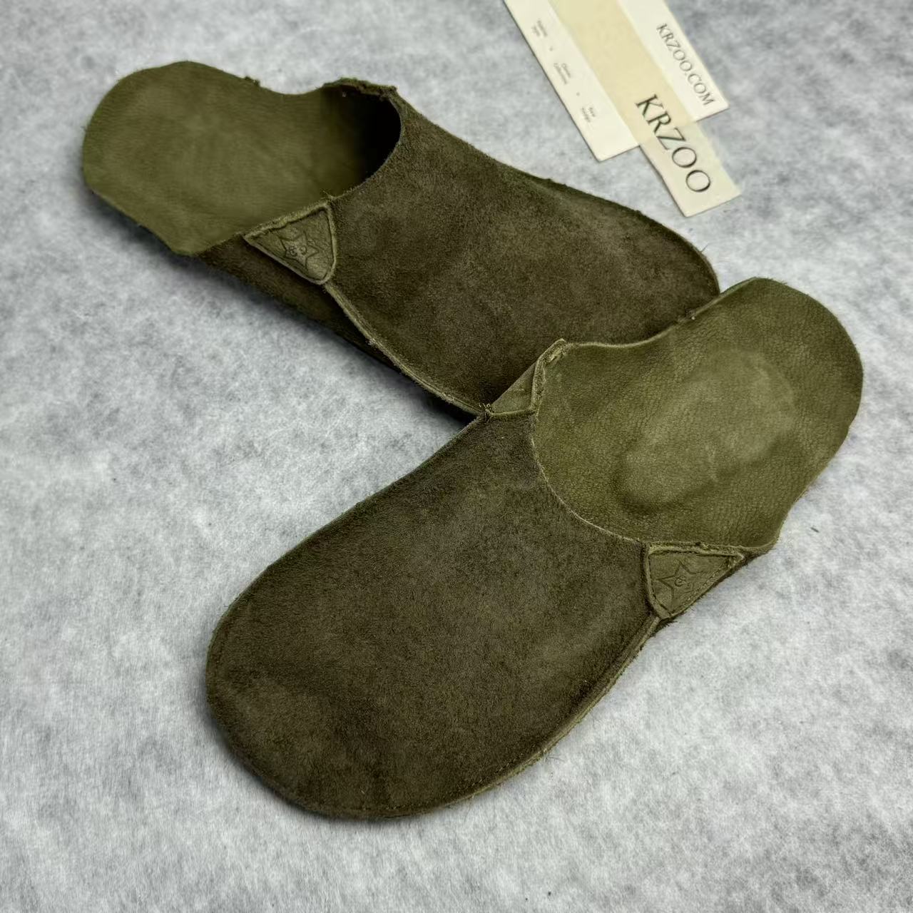 A pair of half-boots with a baggy top