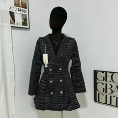 Chanel-Style Double-Breasted Wool Coat
