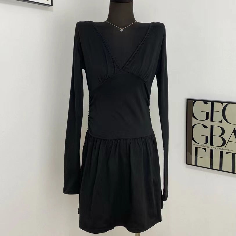 Backless V-neck Dress