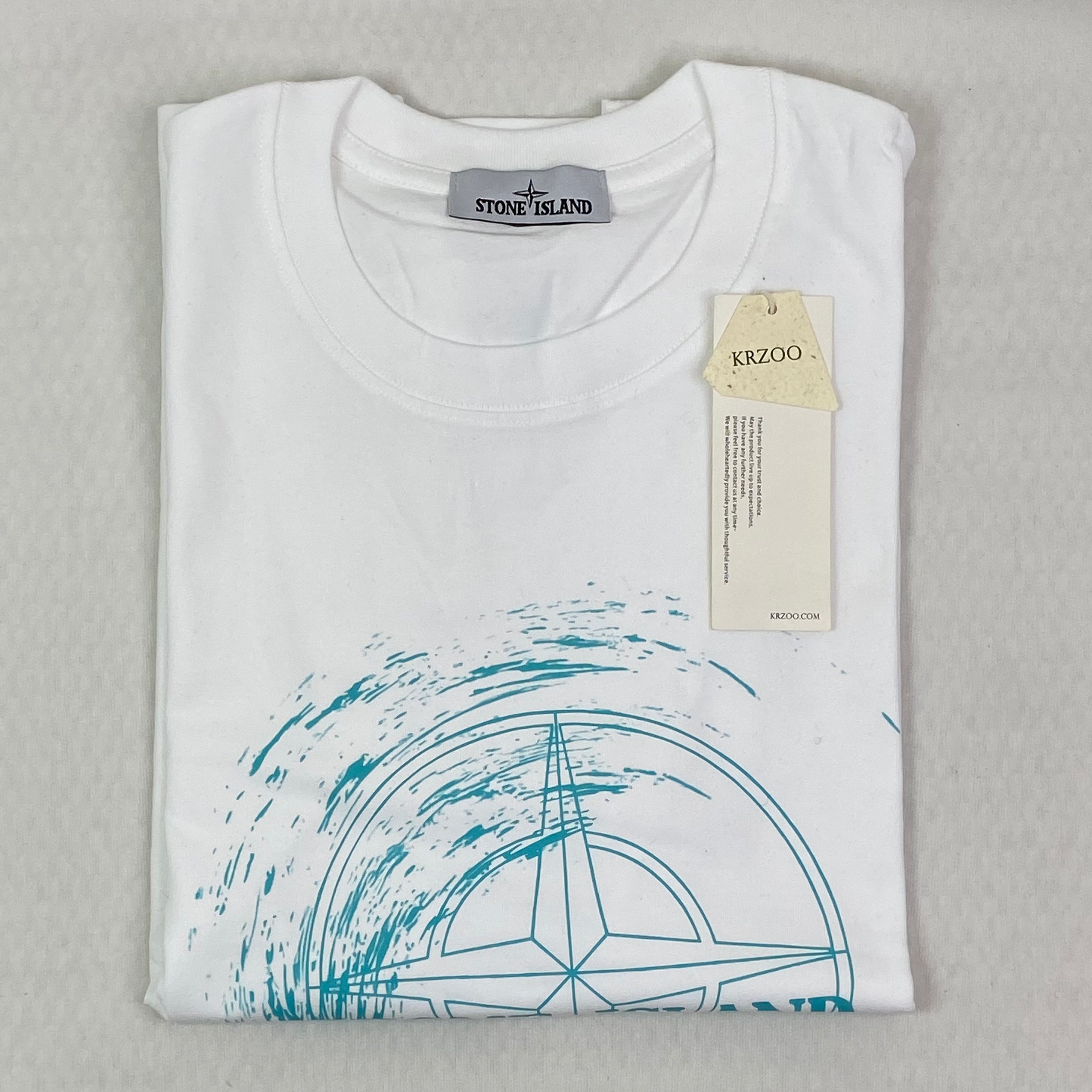 Large Compass Print Loose T-Shirt