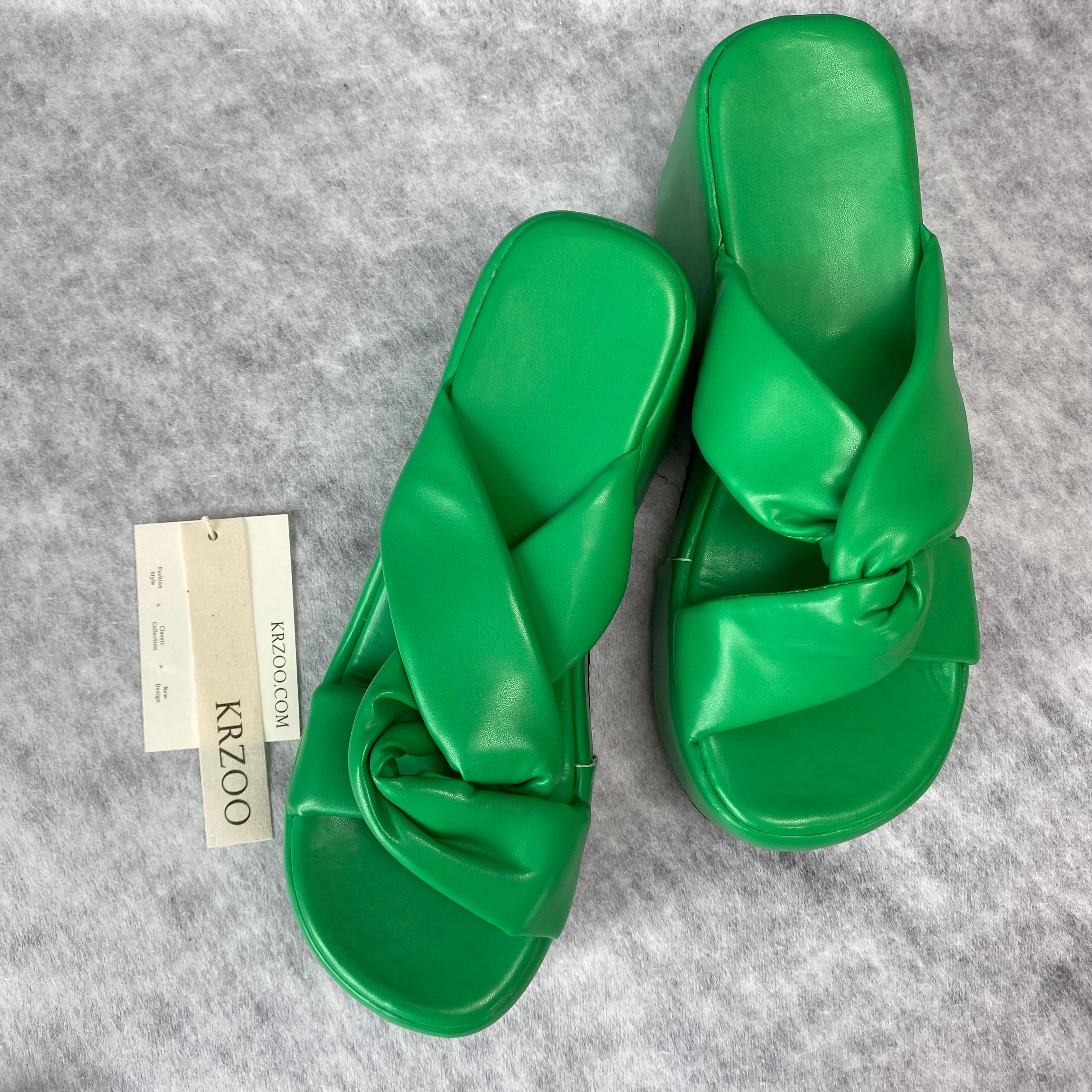 Outerwear with thick soles and high heels