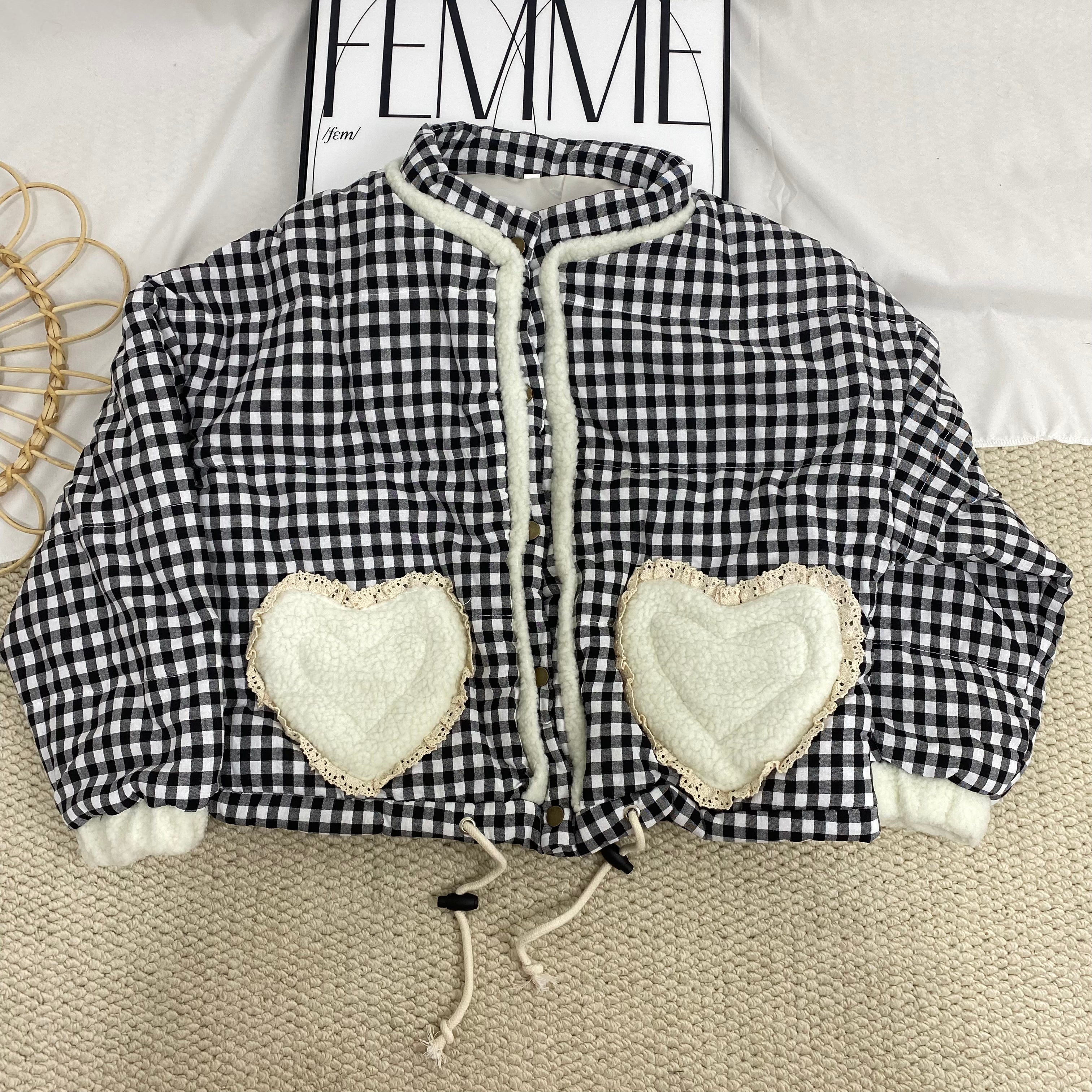 Patchwork Plaid Cotton Coat