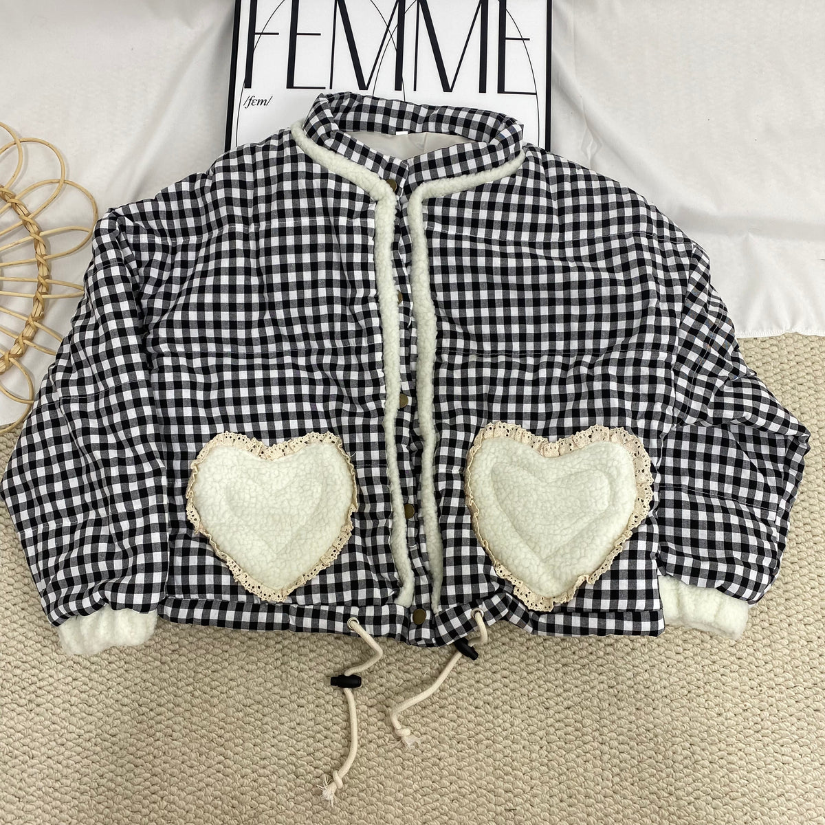 Patchwork Plaid Cotton Coat