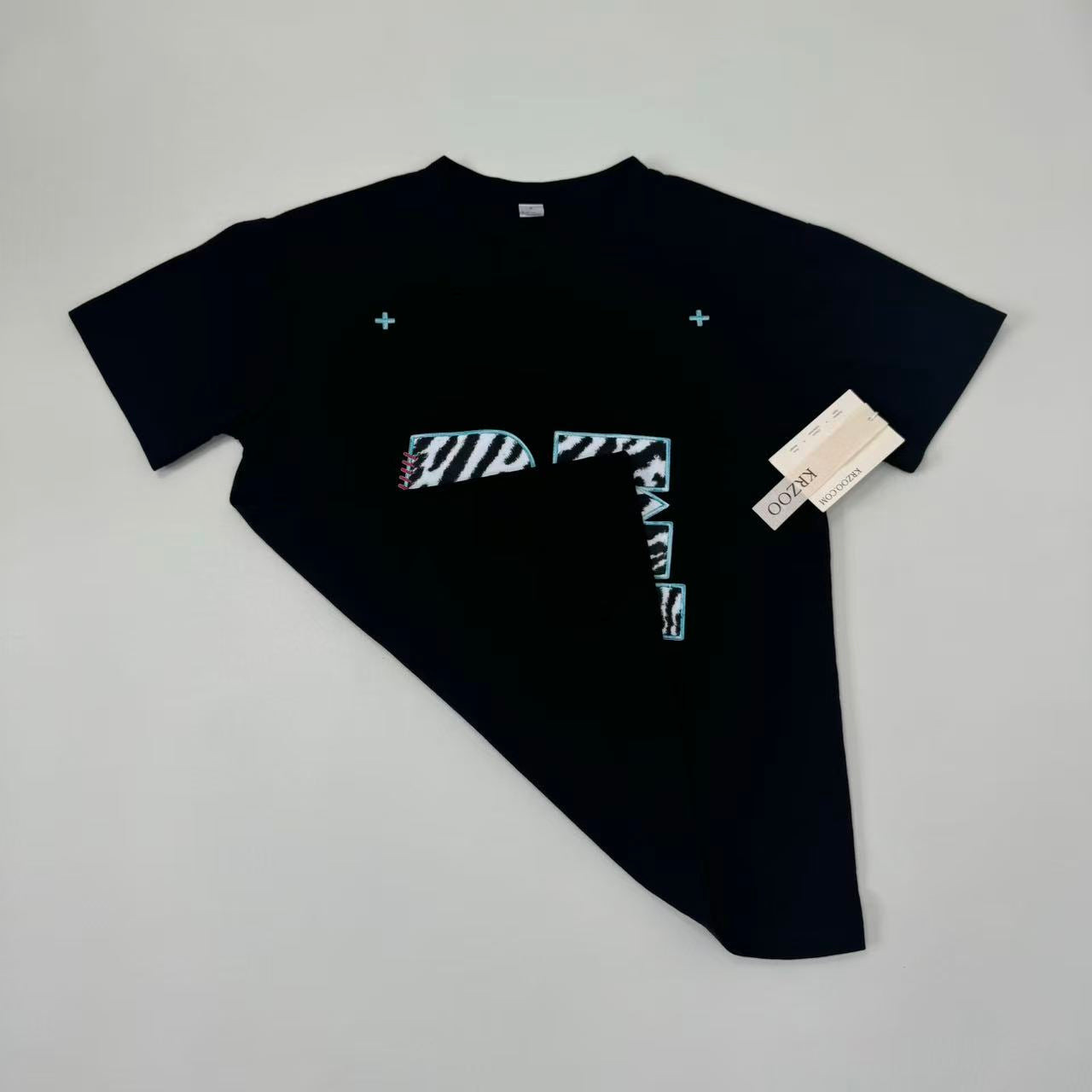 Cotton printed short-sleeved T-shirt