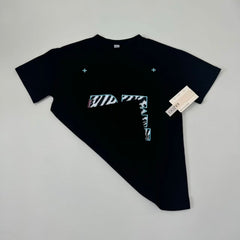 Cotton printed short-sleeved T-shirt