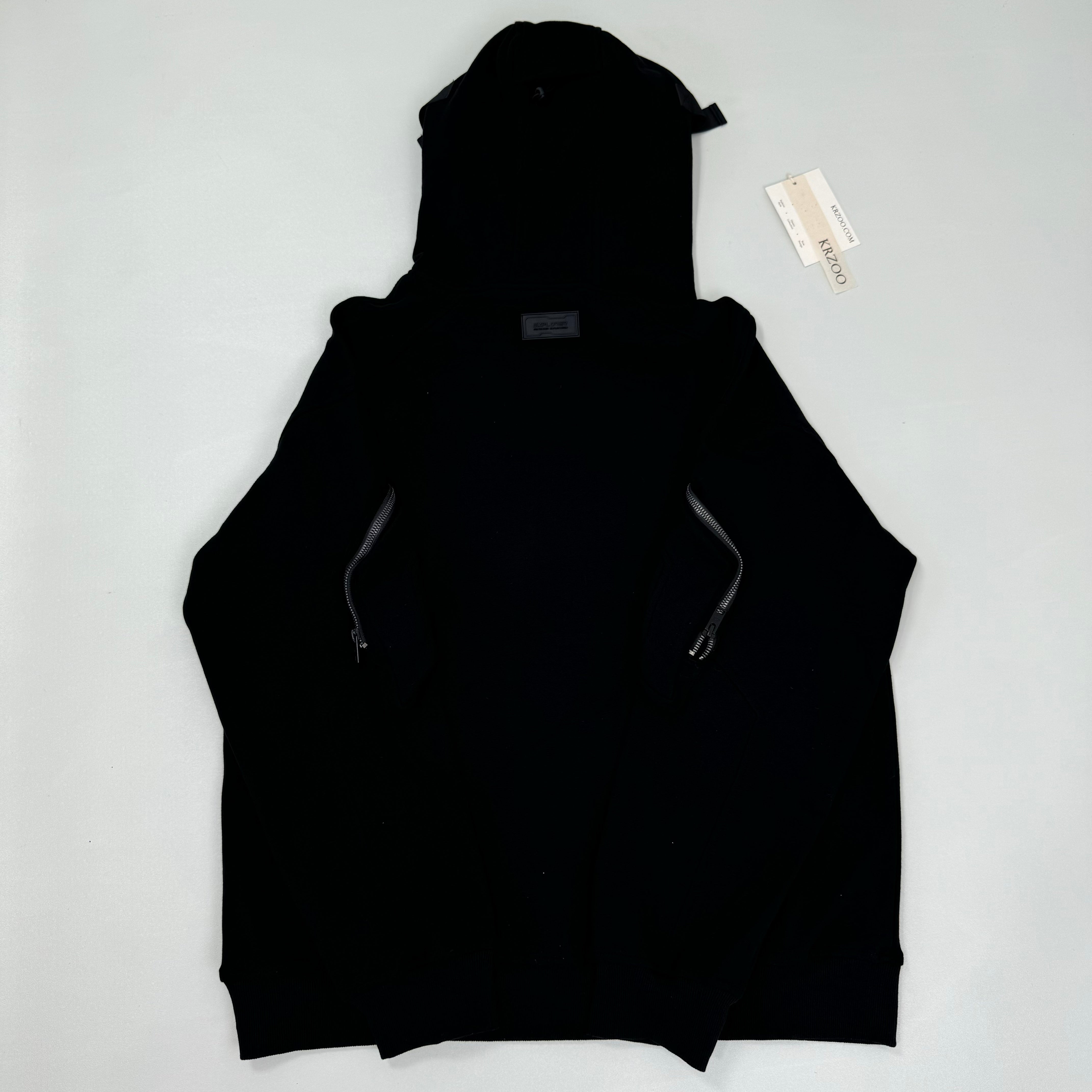 Functionalist face mask hooded sweatshirt