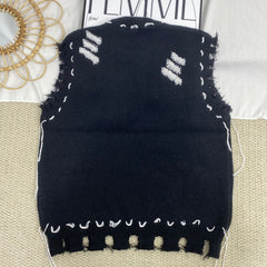 High Street Destroyed Vest Sweater