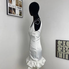 Strapless Ruffled Suspender Skirt