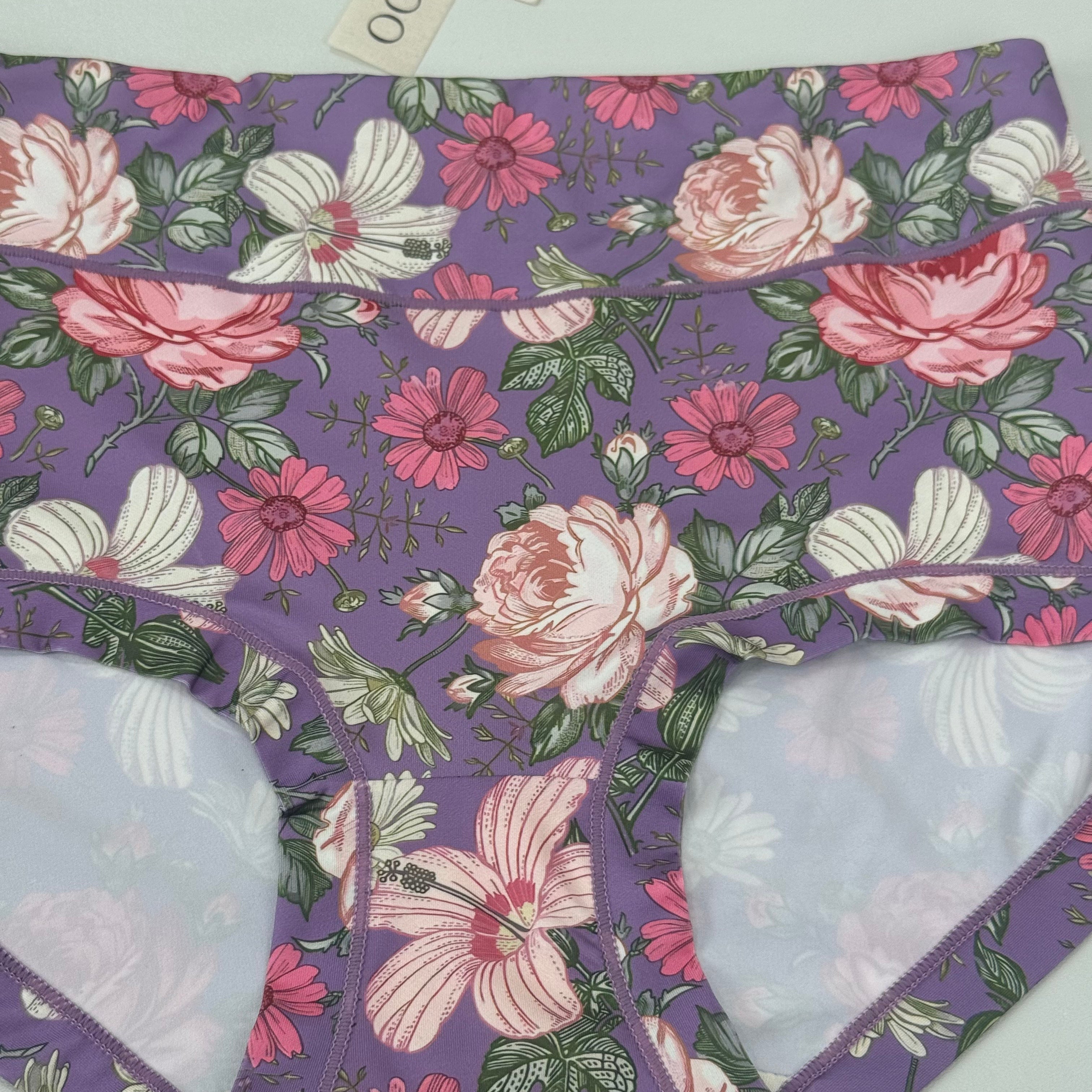 High-waisted printed buttock-raising underwear