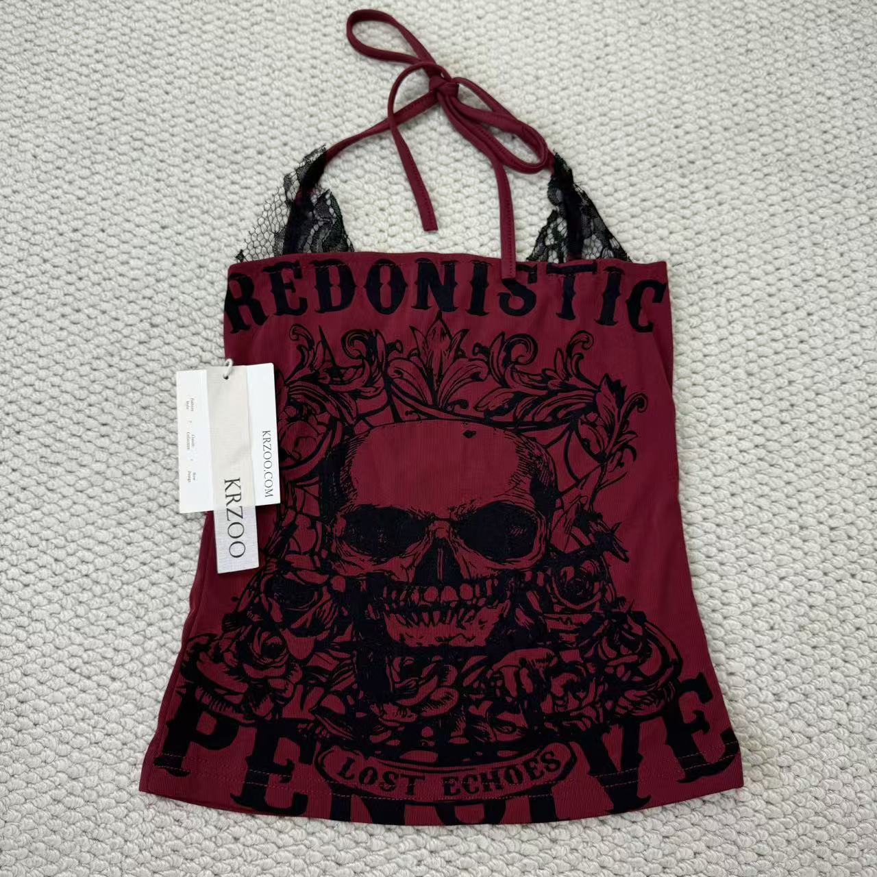 Y2K Skull Head Necklace T-Shirt